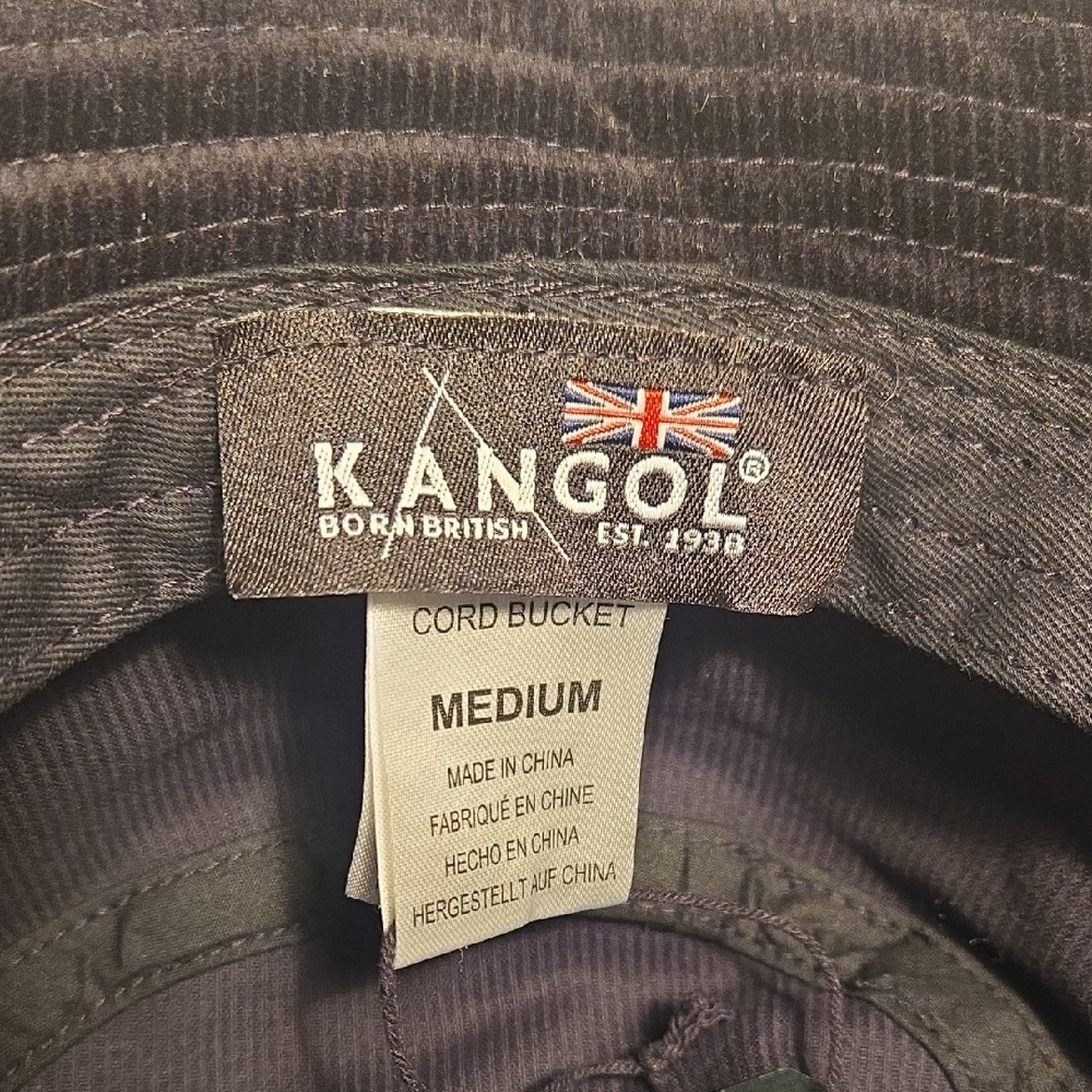 Kangol Corduroy Cotton Black Bucket Hat‎ - Picture 2 of 6
